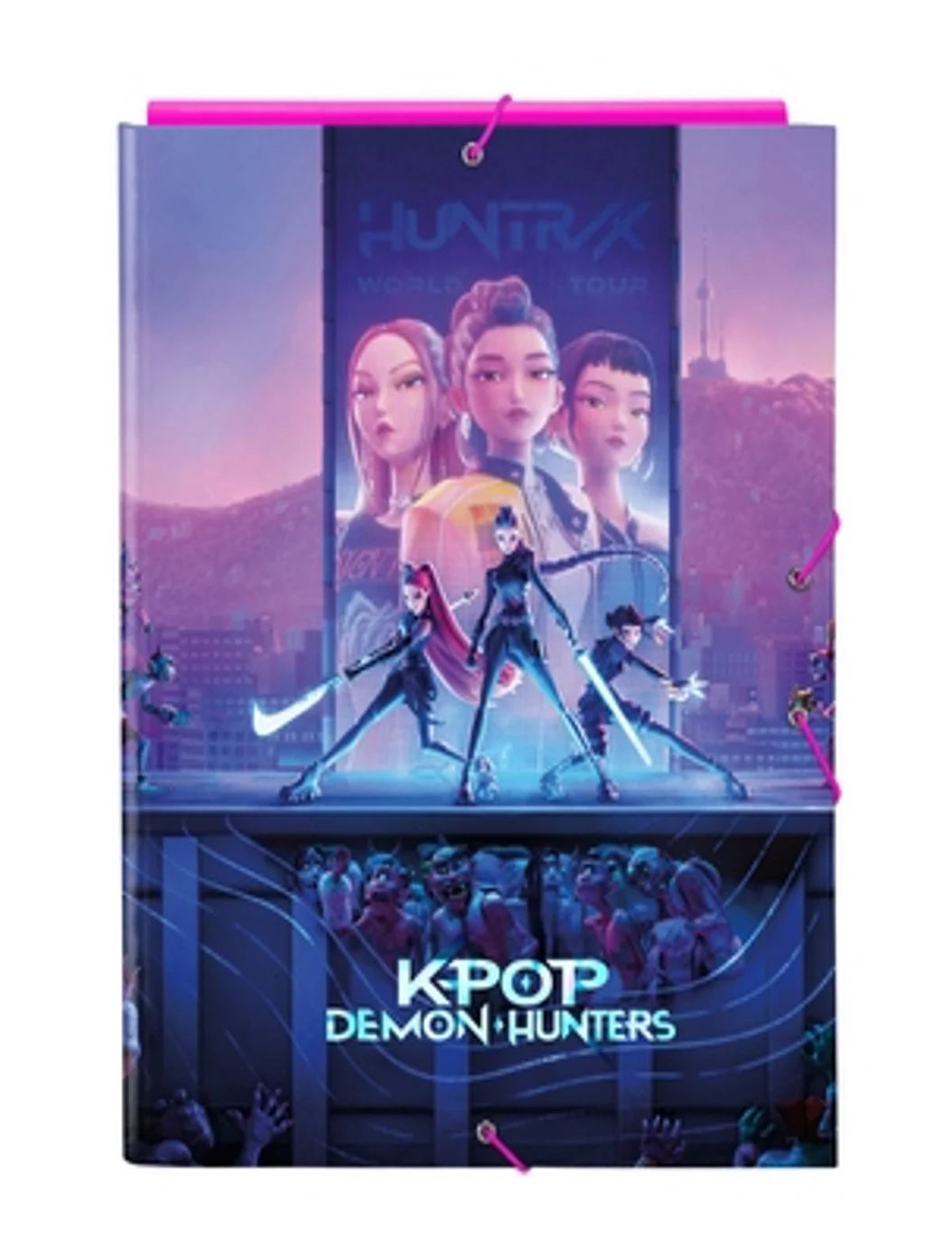 K-POP DEMON HUNTERS - A4 Premium Binder with Flaps & Elastic Band