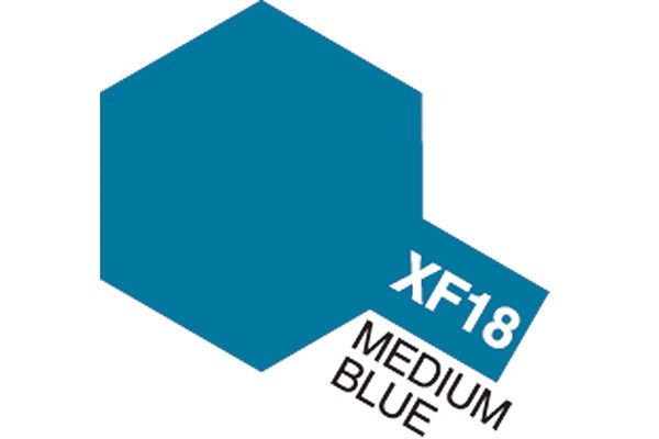 Acrylic Mini XF-18 Medium Blue (Flat)