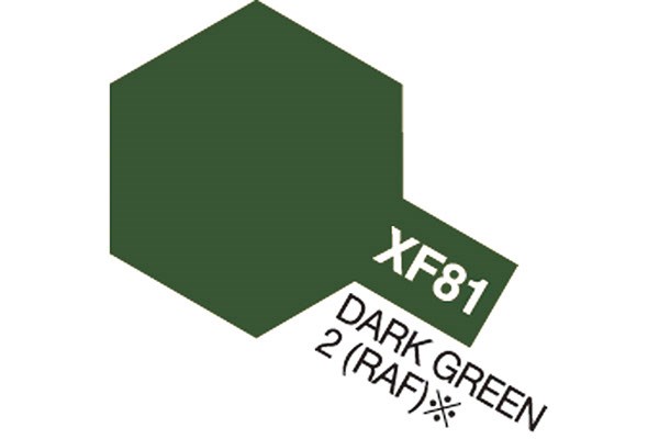 Acrylic Mini XF-81 Dark Green 2 RAF  (Semi Gloss)