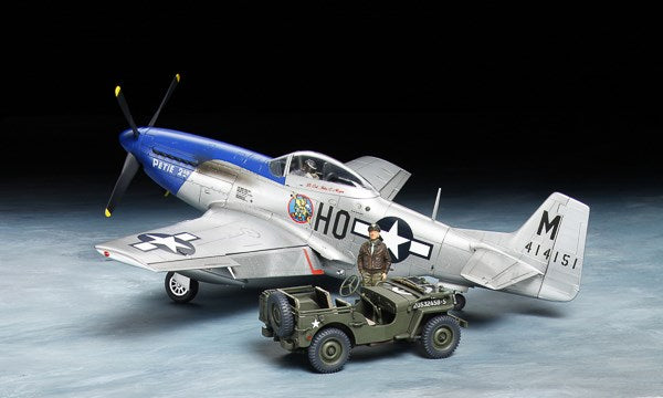 1/48 North American P-51D MustangT & 1/4-ton 4x4