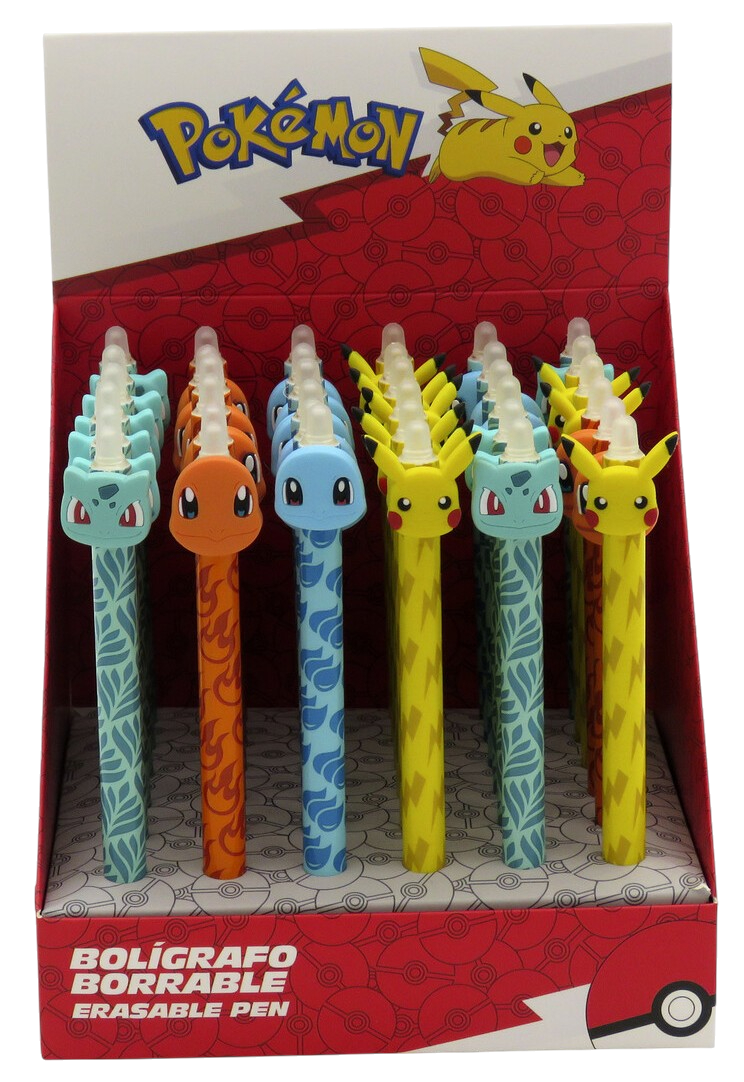 POKEMON - Starter - Head Topper Erasable Gel Pen (Display 36 pcs)