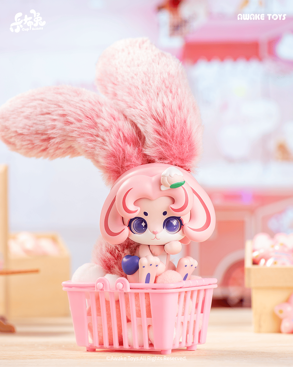 CUP RABBITS - Fruits Milk - Display of 6 Plushs 17cm - Mystery Box