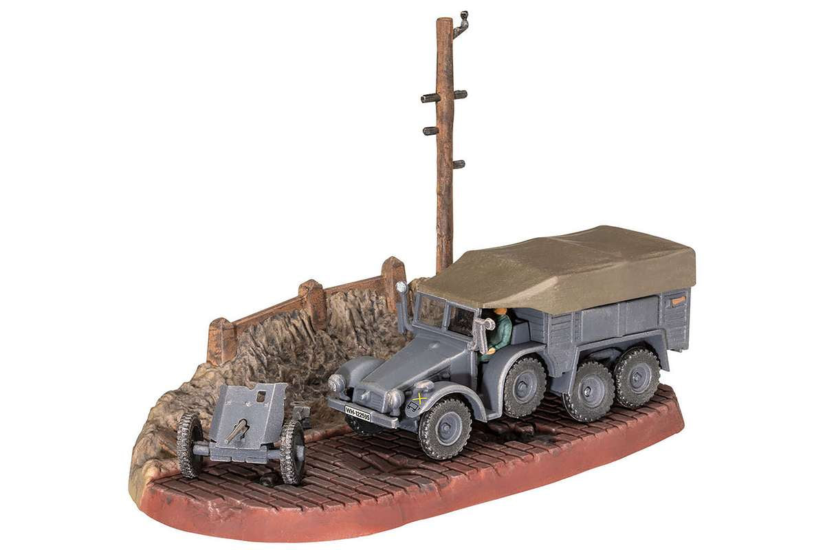 Krupp Protze KFZ 69 with 3,7cm Pak 1:76