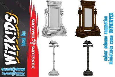 WIZKIDS UM MIRROR & BIRD ON STAND
