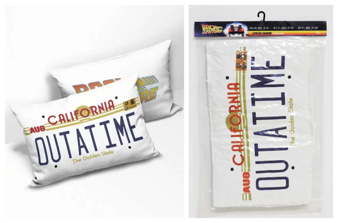 BTTF OUT A TIME RECTANGULAR CUSHION