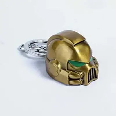 WARHAMMER 40K GOLD MKVII HELMET KCHAIN