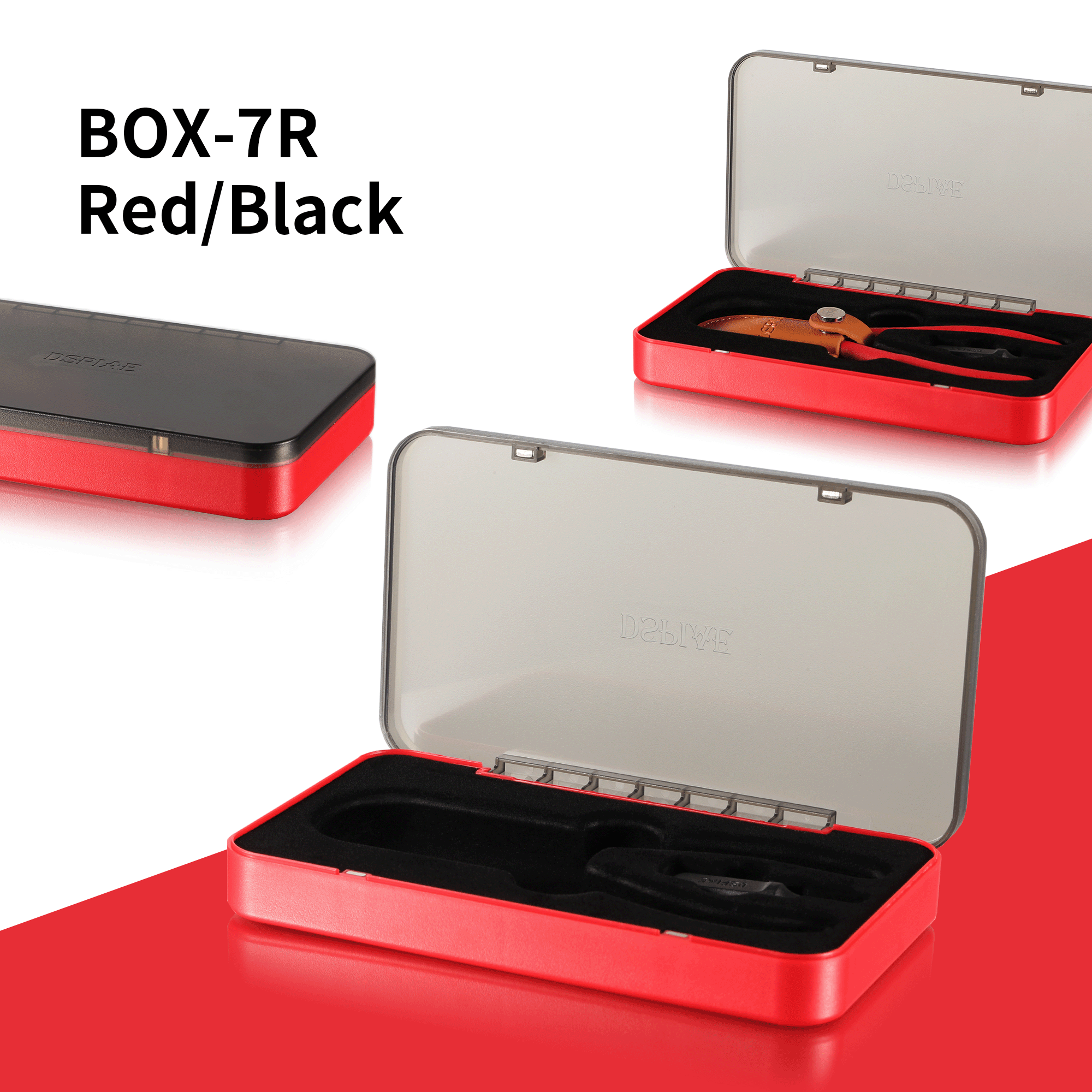 DSPIAE BOX-7R Wire Cutter Storage Case Red-Black for nipper