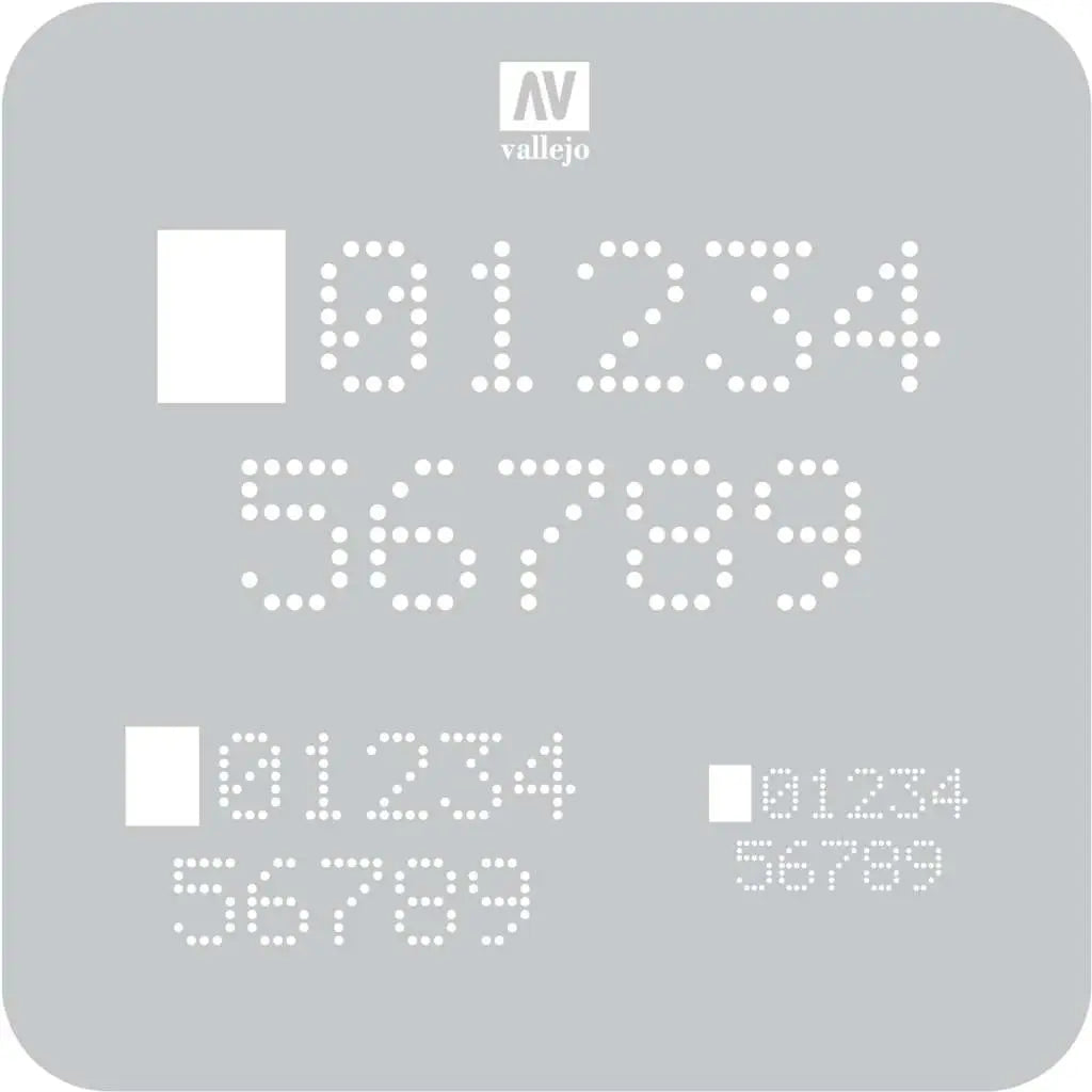 STENCIL STSF004 DIGITAL NUMBERS
