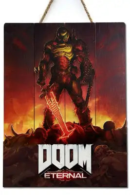 DOOM ETERNAL WOODEN POSTER