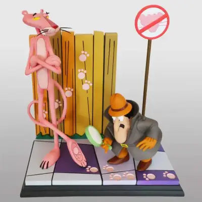 PINK PANTHER AND THE INSPECTOR STATUE
