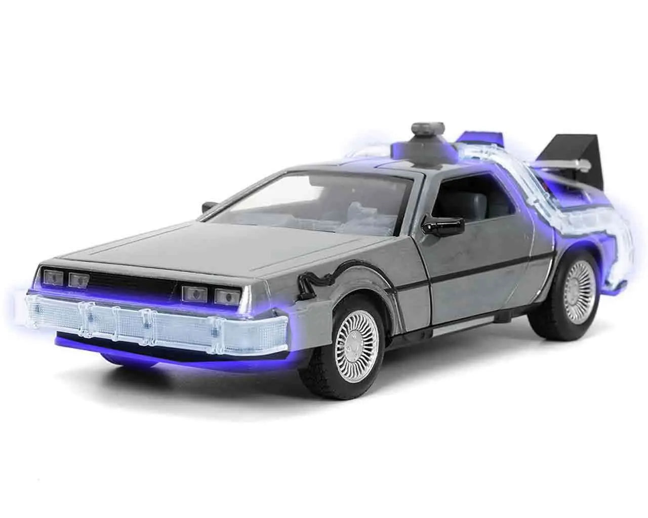 BACK TO THE FUTURE PART 1 1982 DELOREAN LIGHTS 1/24 DIE-CAST MODEL
