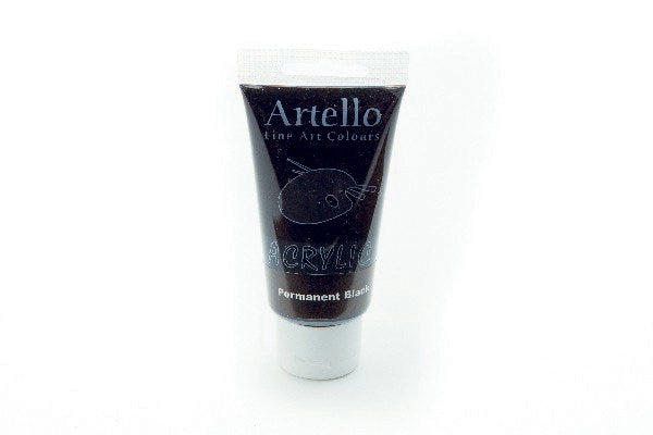 Artello acrylic 75ml Permanent Black