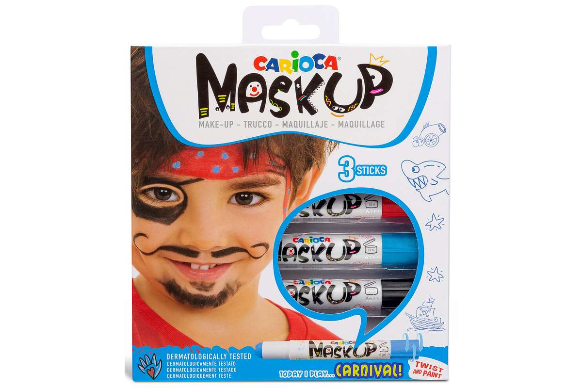 Mask Up sminkefarve stifter 3stk, karneval