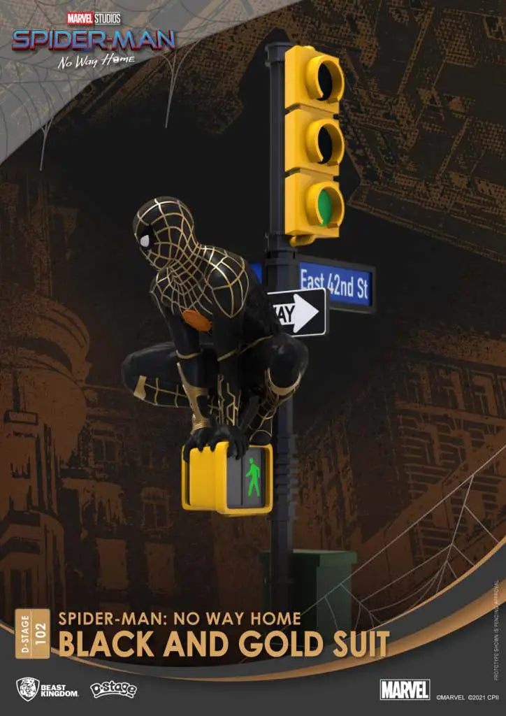 D-STAGE SPIDER-MAN NWH BLACK/GOLD SUIT