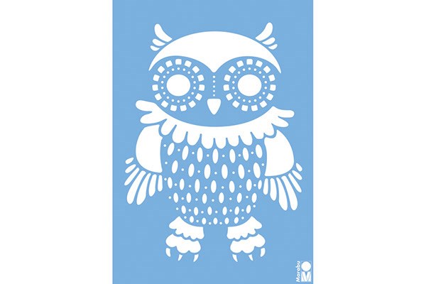 Stencil DIN A4 Owl