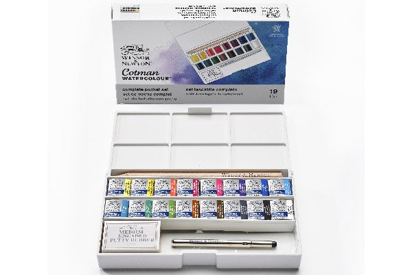 Cotman watercolour deluxe pocketbox 19pcs