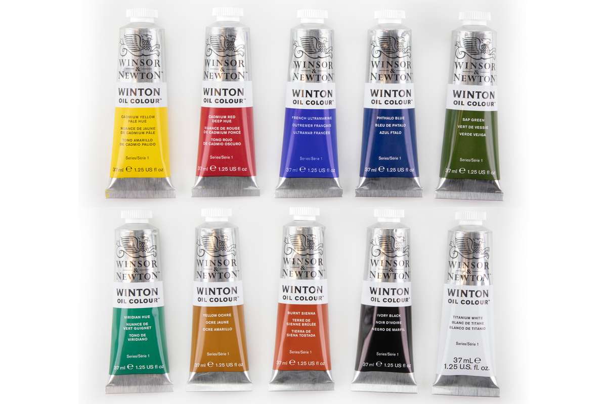 Winton oil colour set 10x37ml tubes