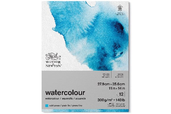 Watercolour pad cold side glued 300g 28x36cm 12pag