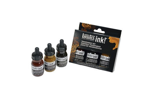 Proff. acrylic ink 3 pack transparent