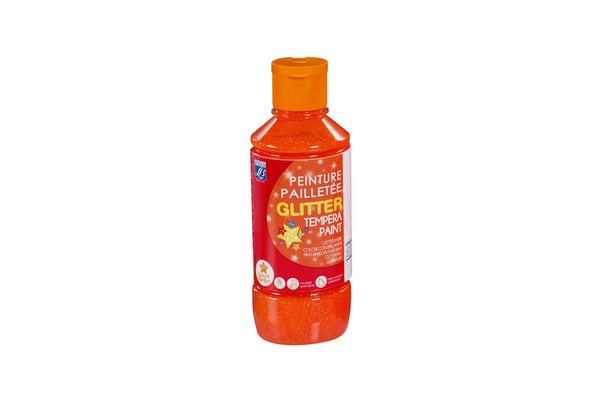 GLITTER PAINT 250ML ORANGE