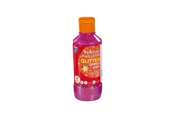 GLITTER PAINT 250ML RASPERRY