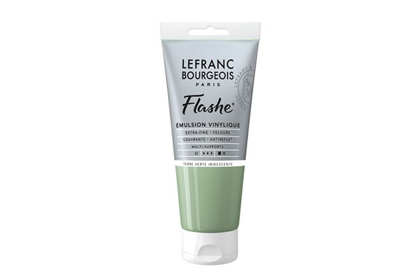 Flashe acrylic 80ml green earth iridescent