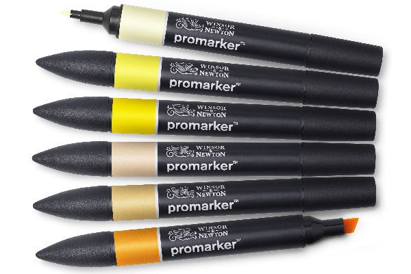 Promarker set, yellow tones 6pcs