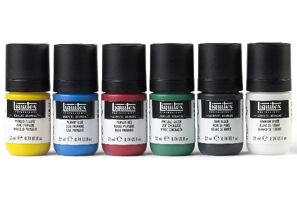 LQX Acrylic Gouache 6x22ml Set primaries