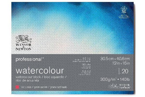 Watercolour pad proff hot press 31x41cm 300g 20p