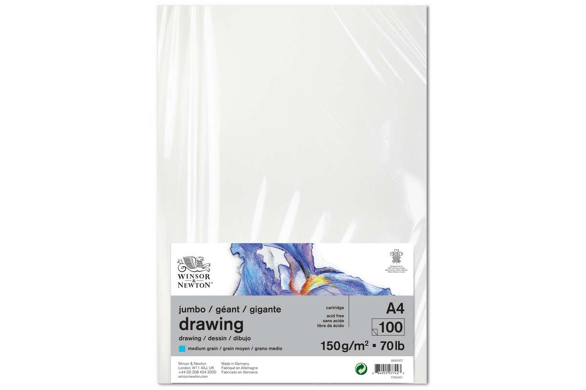 Drawing pad jumbo medium 150g A4, 100 pages