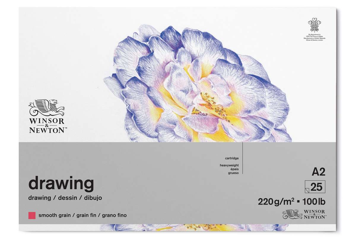 Drawing pad smooth 220g A2, 25 pages