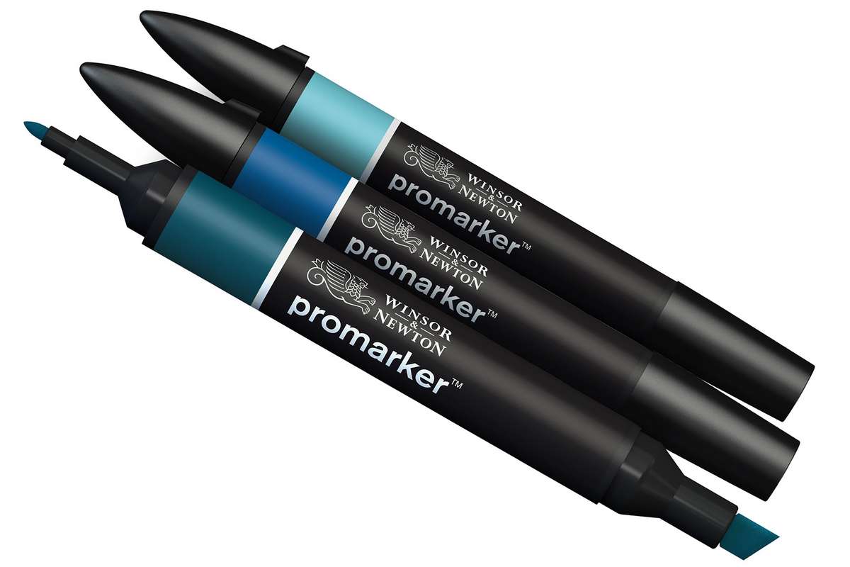 Promarker 3pcs blue tones set