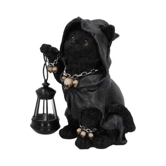 REAPERS FELINE LANTERN GRIM REAP CAT FIG