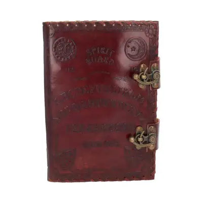 LEATHER DIARY EMBOS  SPIRIT BOARD & LOCK