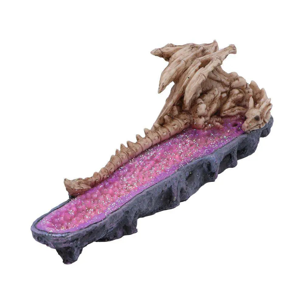 SKELETAL SLUMBER DRAGON INCENSE BURNER