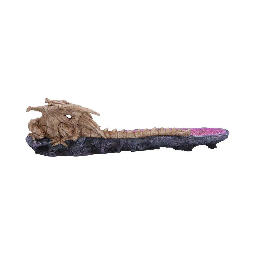 SKELETAL SLUMBER DRAGON INCENSE BURNER