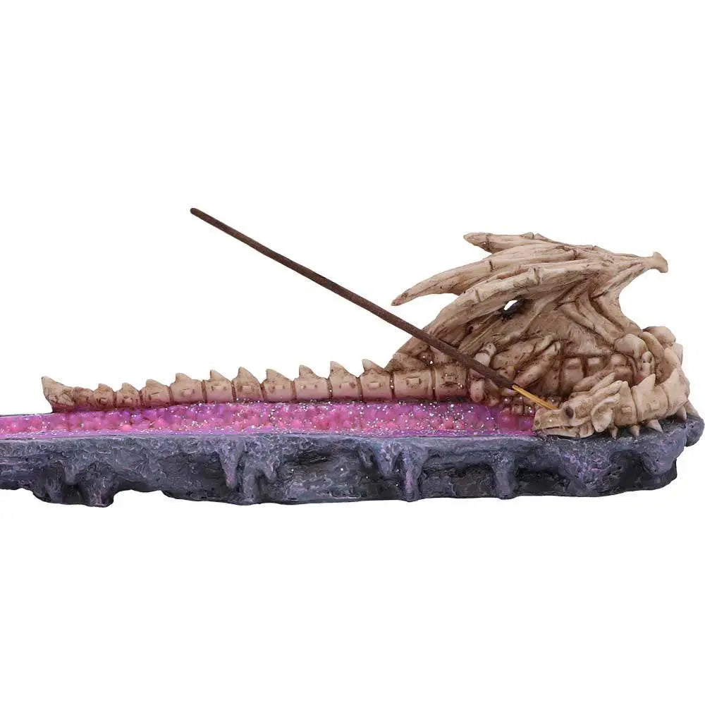 SKELETAL SLUMBER DRAGON INCENSE BURNER