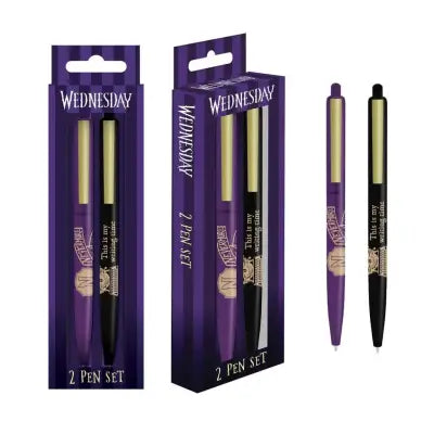 WEDNESDAY NEVERMORE PEN SET 2PK