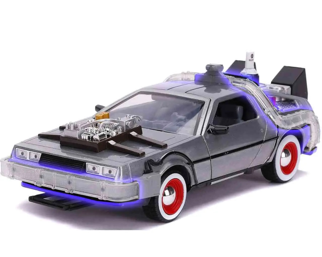 BACK TO THE FUTURE 3 1982 DELOREAN LIGHTS 1/24 DIE-CAST MODEL