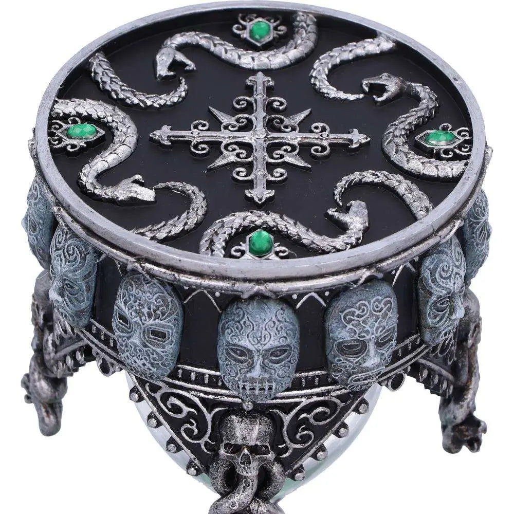 HARRY POTTER DEATH EATER SAND TIMER IN METALLIC SILVER