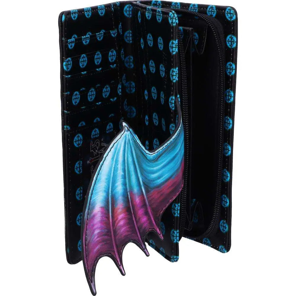 DRAGON TAKE FLIGHT BLUE EMBOSSED WALLET