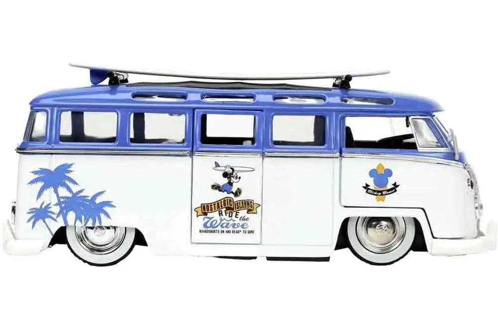 Mickey Mouse - 1967 Volkswagen T1 Bus With Mickey - 1:24 Die-Cast Model