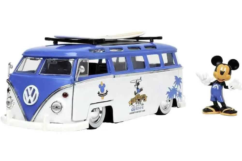 Mickey Mouse - 1967 Volkswagen T1 Bus With Mickey - 1:24 Die-Cast Model