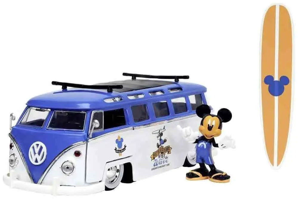 Mickey Mouse - 1967 Volkswagen T1 Bus With Mickey - 1:24 Die-Cast Model