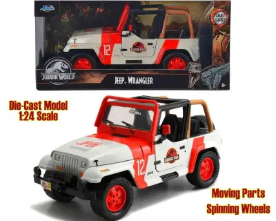 Jurassic Park - 1992 Jeep Wrangler YJ Sahara - 1:24 Die-Cast Model