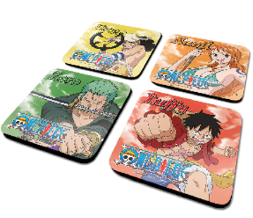 ONE PIECE - Characters - Set of 4 Coasters