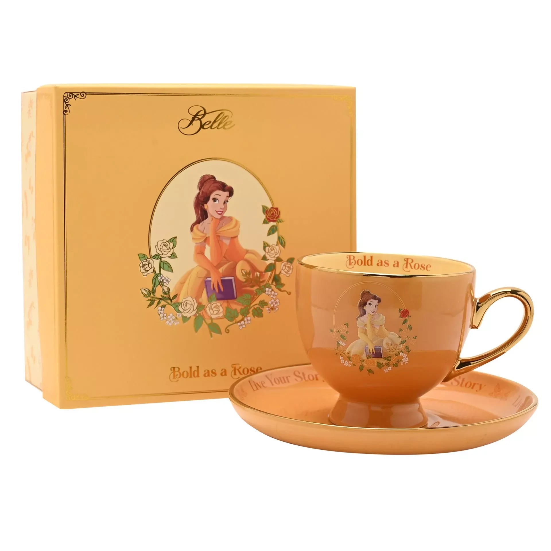 DISNEY PRINCESS - Belle - Tea Cup + Saucer 7oz