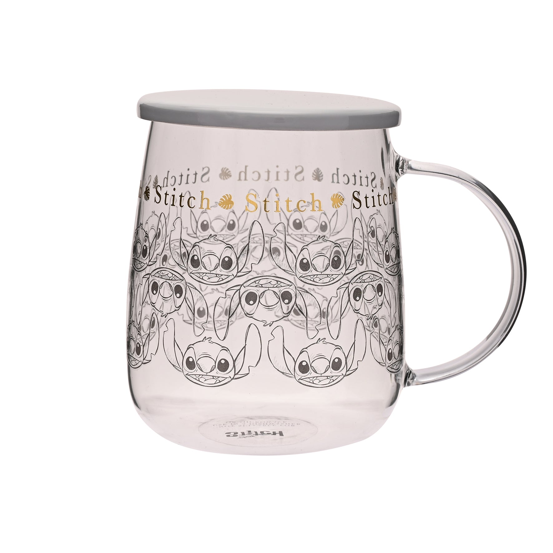 STITCH - Glass Mug with Lid 18oz