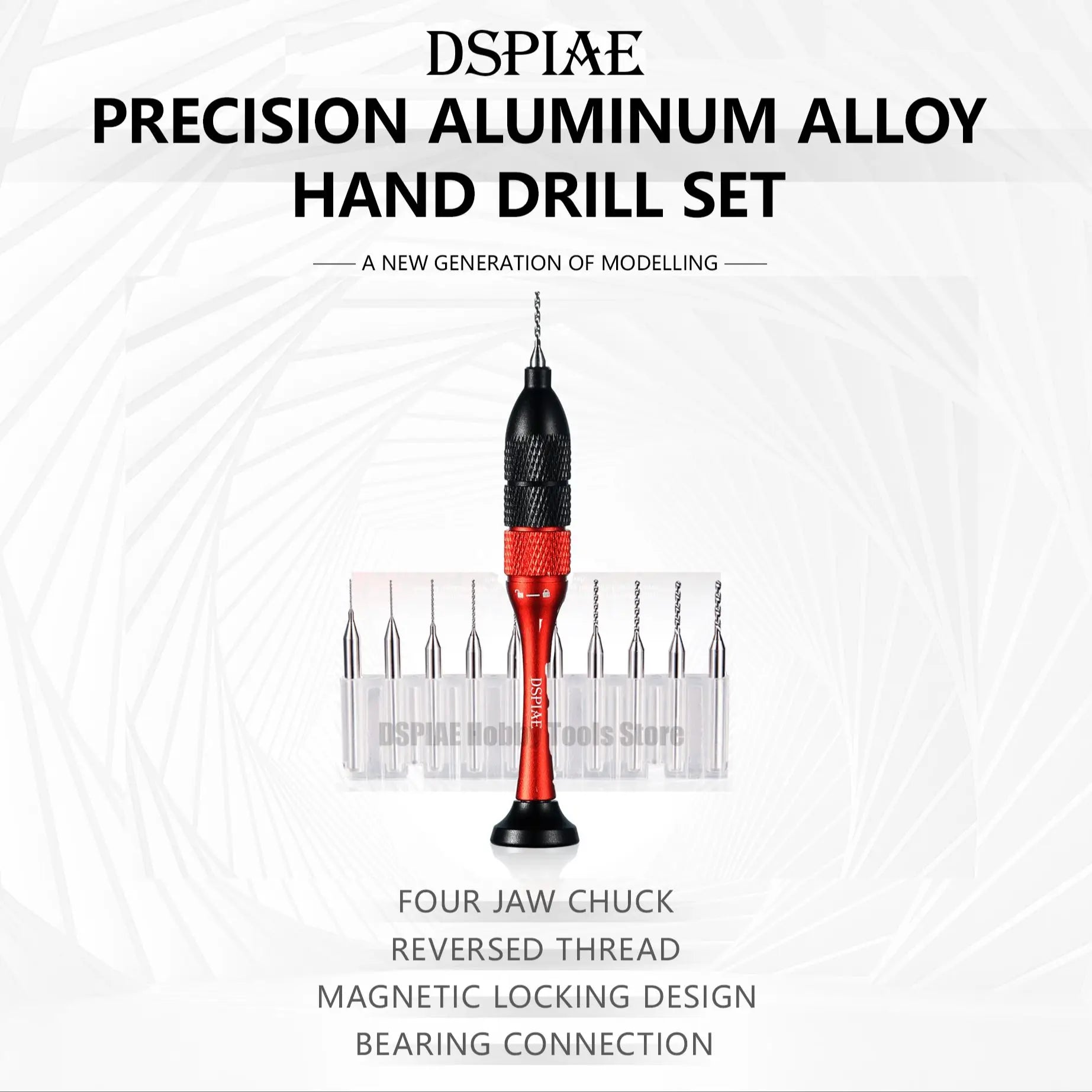 Dspiae AT-SHD Aluminum Alloy Hand Drill Set