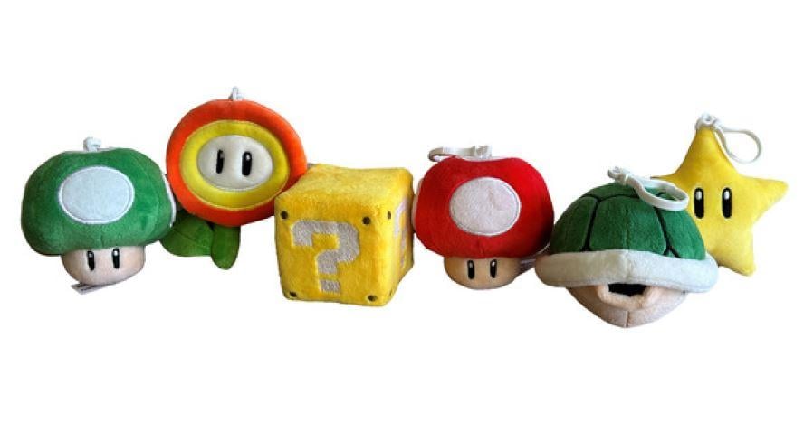 SUPER MARIO - Assortment of 12 Plushs Bag Clips - 10cm